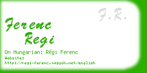 ferenc regi business card